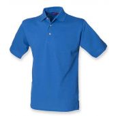 Henbury Classic Heavy Cotton Piqué Polo Shirt - Royal Blue Size 3XL