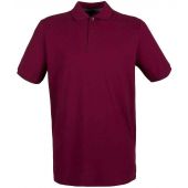 Henbury Modern Fit Cotton Piqué Polo Shirt - Burgundy Size XL