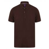 Henbury Modern Fit Cotton Piqué Polo Shirt - Chocolate Size 3XL