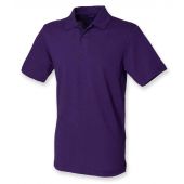 Henbury Unisex Stretch Cotton Piqué Polo Shirt - Purple Size XXL