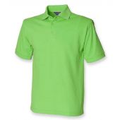 Henbury Heavy Poly/Cotton Piqué Polo Shirt - Bright Lime Size S