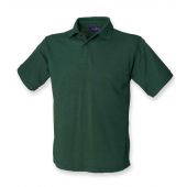 Henbury Heavy Poly/Cotton Piqué Polo Shirt - Bottle Green Size 5XL