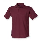 Henbury Heavy Poly/Cotton Piqué Polo Shirt - Burgundy Size XXL