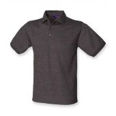Henbury Heavy Poly/Cotton Piqué Polo Shirt - Charcoal Size 3XL