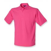 Henbury Heavy Poly/Cotton Piqué Polo Shirt - Fuchsia Size 3XL