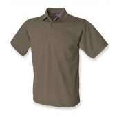 Henbury Heavy Poly/Cotton Piqué Polo Shirt - Olive Green Size 3XL