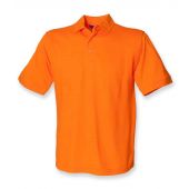 Henbury Heavy Poly/Cotton Piqué Polo Shirt - Orange Size 3XL