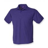 Henbury Heavy Poly/Cotton Piqué Polo Shirt - Purple Size 3XL