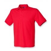 Henbury Heavy Poly/Cotton Piqué Polo Shirt - Red Size 5XL