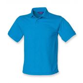 Henbury Heavy Poly/Cotton Piqué Polo Shirt - Sapphire Blue Size 3XL