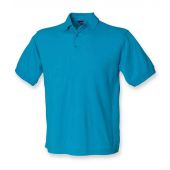Henbury Heavy Poly/Cotton Piqué Polo Shirt - Turquoise Blue Size 3XL