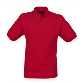 Henbury Heavy Poly/Cotton Piqué Polo Shirt - Vintage Red Size S