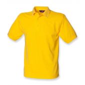 Henbury Heavy Poly/Cotton Piqué Polo Shirt - Yellow Size 3XL