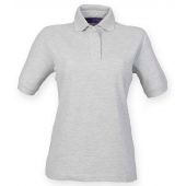 Henbury Ladies Poly/Cotton Piqué Polo Shirt - Heather Grey Size 20