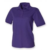 Henbury Ladies Poly/Cotton Piqué Polo Shirt - Purple Size 20