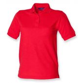 Henbury Ladies Poly/Cotton Piqué Polo Shirt - Red Size 20
