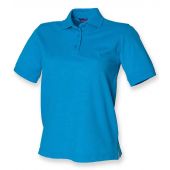 Henbury Ladies Poly/Cotton Piqué Polo Shirt - Sapphire Blue Size 20