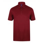 Henbury Slim Fit Stretch Microfine Piqué Polo Shirt - Burgundy Size XXL