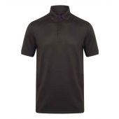 Henbury Slim Fit Stretch Microfine Piqué Polo Shirt - Dark Grey Size XXL