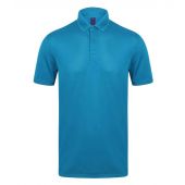Henbury Slim Fit Stretch Microfine Piqué Polo Shirt - Sapphire Blue Size XXL