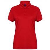 Henbury Ladies Slim Fit Stretch Microfine Piqué Polo Shirt - Red Size XXL