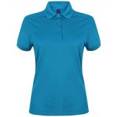 Henbury Ladies Slim Fit Stretch Microfine Piqué Polo Shirt - Sapphire Blue Size XXL