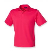 Henbury Coolplus® Wicking Piqué Polo Shirt - Bright Pink Size XS