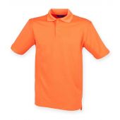 Henbury Coolplus® Wicking Piqué Polo Shirt - Bright Orange Size XS