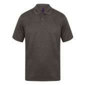 Henbury Coolplus® Wicking Piqué Polo Shirt - Heather Charcoal Size XS