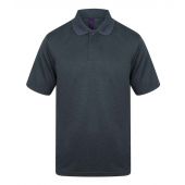 Henbury Coolplus® Wicking Piqué Polo Shirt - Heather Navy Size 3XL