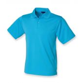 Henbury Coolplus® Wicking Piqué Polo Shirt - Turquoise Blue Size 3XL