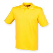 Henbury Coolplus® Wicking Piqué Polo Shirt - Yellow Size 3XL