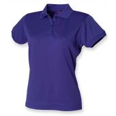 Henbury Ladies Coolplus® Wicking Piqué Polo Shirt - Bright Purple Size XS