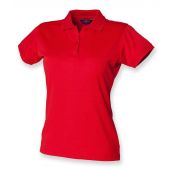 Henbury Ladies Coolplus® Wicking Piqué Polo Shirt - Classic Red Size 3XL