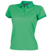 Henbury Ladies Coolplus® Wicking Piqué Polo Shirt - Kelly Green Size 3XL