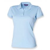 Henbury Ladies Coolplus® Wicking Piqué Polo Shirt - Light Blue Size 3XL