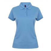 Henbury Ladies Coolplus® Wicking Piqué Polo Shirt - Mid Blue Size 3XL