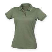 Henbury Ladies Coolplus® Wicking Piqué Polo Shirt - Olive Green Size XL