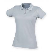 Henbury Ladies Coolplus® Wicking Piqué Polo Shirt - Silver Size 3XL