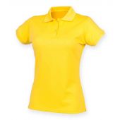 Henbury Ladies Coolplus® Wicking Piqué Polo Shirt - Yellow Size 3XL