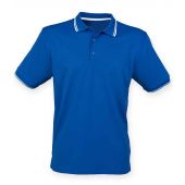 Henbury Coolplus® Tipped Polo Shirt - Royal Blue/White Size 3XL