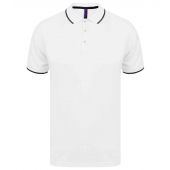 Henbury HiCool® Tipped Polo Shirt - White/Navy Size 4XL