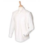 Henbury Long Sleeve Classic Oxford Shirt - White Size 4XL