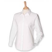 Henbury Ladies Long Sleeve Classic Oxford Shirt - White Size 4XL