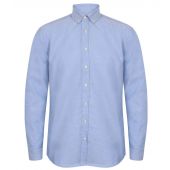 Henbury Modern Long Sleeve Classic Fit Oxford Shirt - Blue Size 4XL