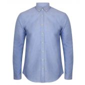 Henbury Modern Long Sleeve Slim Fit Oxford Shirt - Blue Size XXL