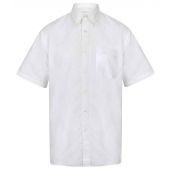 Henbury Short Sleeve Classic Oxford Shirt - White Size 4XL