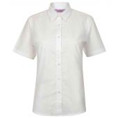 Henbury Ladies Short Sleeve Classic Oxford Shirt - White Size 4XL