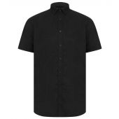 Henbury Modern Short Sleeve Regular Fit Oxford Shirt - Black Size 4XL/R