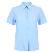 Henbury Ladies Short Sleeve Wicking Shirt - Light Blue Size XXL/18